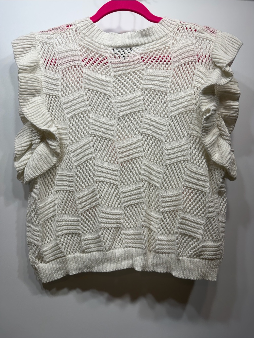 Debut Strawberry Crochet Sweater Vest M/L 100% Cotton - Picture 9 of 10